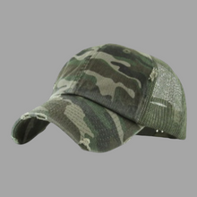 Load image into Gallery viewer, Low Profile and Unstructured Trucker Hat, Mesh back, Unisex