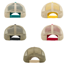 Load image into Gallery viewer, NEW Here Comes the Sun Embroidered Patch Trucker Hat - CUSTOM Hat Colors