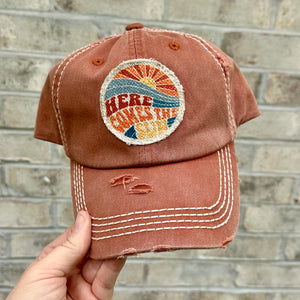 Here Comes the Sun Patch Hat - Choose Your Hat Color