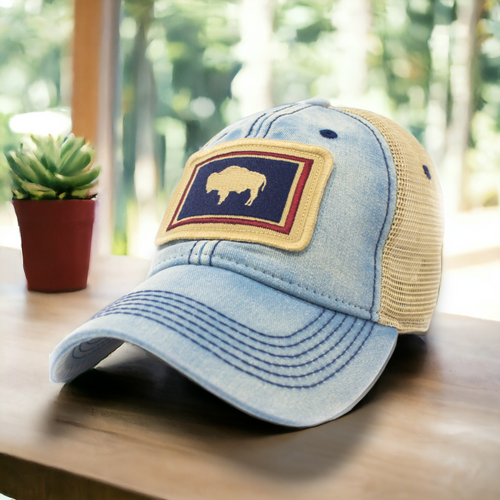 Wyoming Flag Patch Trucker Hat
