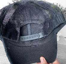 Load image into Gallery viewer, I Will Not Hold My Horses, Embroidered Patch, Black Frayed Patch Hat, Snapback Trucker Hat, Sassy Hat, Western Hat