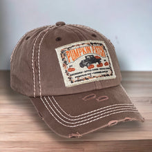 Load image into Gallery viewer, Vintage Washed Patch Hat / Pumpkin Patch Beige Patch / 9 Hat Color Choices