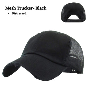 Black trucker hat option