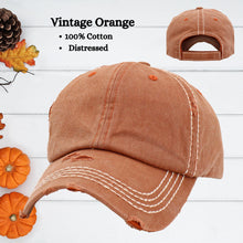 Load image into Gallery viewer, Vintage Washed Patch Hat / Pumpkin Patch Beige Patch / 9 Hat Color Choices