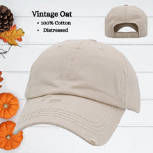 Load image into Gallery viewer, Vintage Washed Patch Hat / Pumpkin Patch Beige Patch / 9 Hat Color Choices