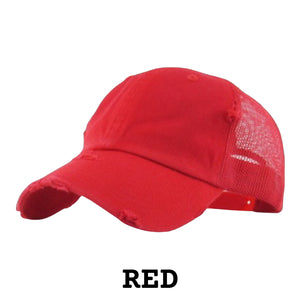 Red trucker hat