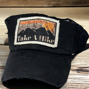 Take a Hike Patch Hat - Choose Hat Color - Mesh Baseball Cap - Hiking Baseball Cap - Adventure Seeker Hat