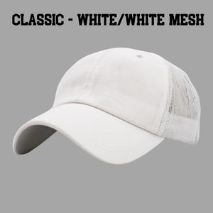 Classic Mesh Trucker Cap - No Distressing - 8 colors