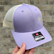 Load image into Gallery viewer, Embroidered Cowboy Cap, Richardson 115, Lilac Birch Mesh Trucker Hat