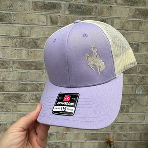 Embroidered Cowboy Cap, Richardson 115, Lilac Birch Mesh Trucker Hat