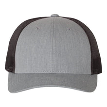 Load image into Gallery viewer, Richardson Lowpro 115 heather gray and black mesh trucker hat