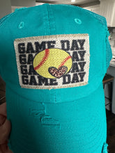 Load image into Gallery viewer, Softball Game Day Patch Hat, Low Profile Baseball Cap - Choose Your Hat Color