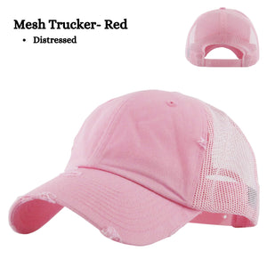 light pink trucker hat option