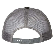 Load image into Gallery viewer, Embroidered Cowboy Trucker Hat, Richardson LOW PRO 115, Black and Charcoal Gray Mesh, Tone on Tone, Unisex
