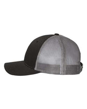 Load image into Gallery viewer, blank view of richardson hat - black with gray mesh