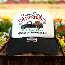 Load image into Gallery viewer, Fresh Strawberries Retro Trucker Hat
