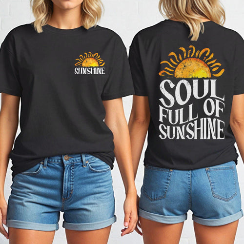 Soul Full of Sunshine Graphic Tee: Vintage Style Boho T-Shirt
