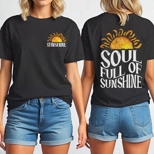 Soul Full of Sunshine Graphic Tee: Vintage Style Boho T-Shirt