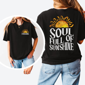 Soul Full of Sunshine Graphic Tee: Vintage Style Boho T-Shirt