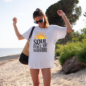 Soul Full of Sunshine, Black or White T-Shirt, Happy Summer Shirt