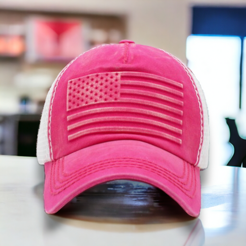 American Flag Mesh Baseball Cap