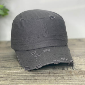 dark gray cadet hat