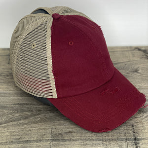 Mesh High Ponytail Baseball Caps - Choose your Color