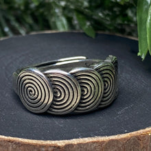 Load image into Gallery viewer, Silver Adjustable Ring, Connected Circles