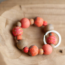 Load image into Gallery viewer, Coral Crush Wrist Keychain - Polymer Clay