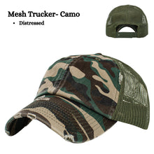 Load image into Gallery viewer, Vintage American Flag Camo Trucker Hat