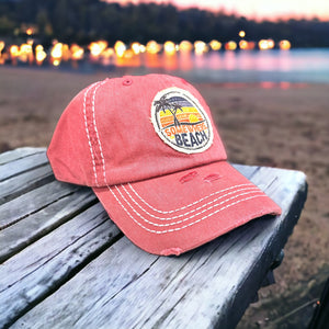 Somewhere on a Beach Patch Hat - Choose Your Hat Color