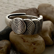 Load image into Gallery viewer, Silver Adjustable Ring, Connected Circles