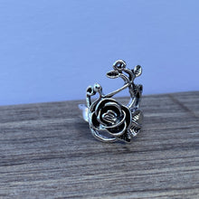 Load image into Gallery viewer, Sterling Silver Rose Wrap Ring