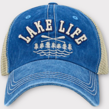 Load image into Gallery viewer, Puff Embroidery, Lake Life Mesh Trucker Hat, Multiple Hat Colors
