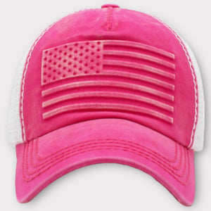 American Flag Mesh Baseball Cap