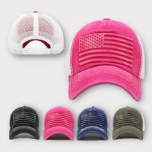 Load image into Gallery viewer, American Flag Mesh Baseball Cap