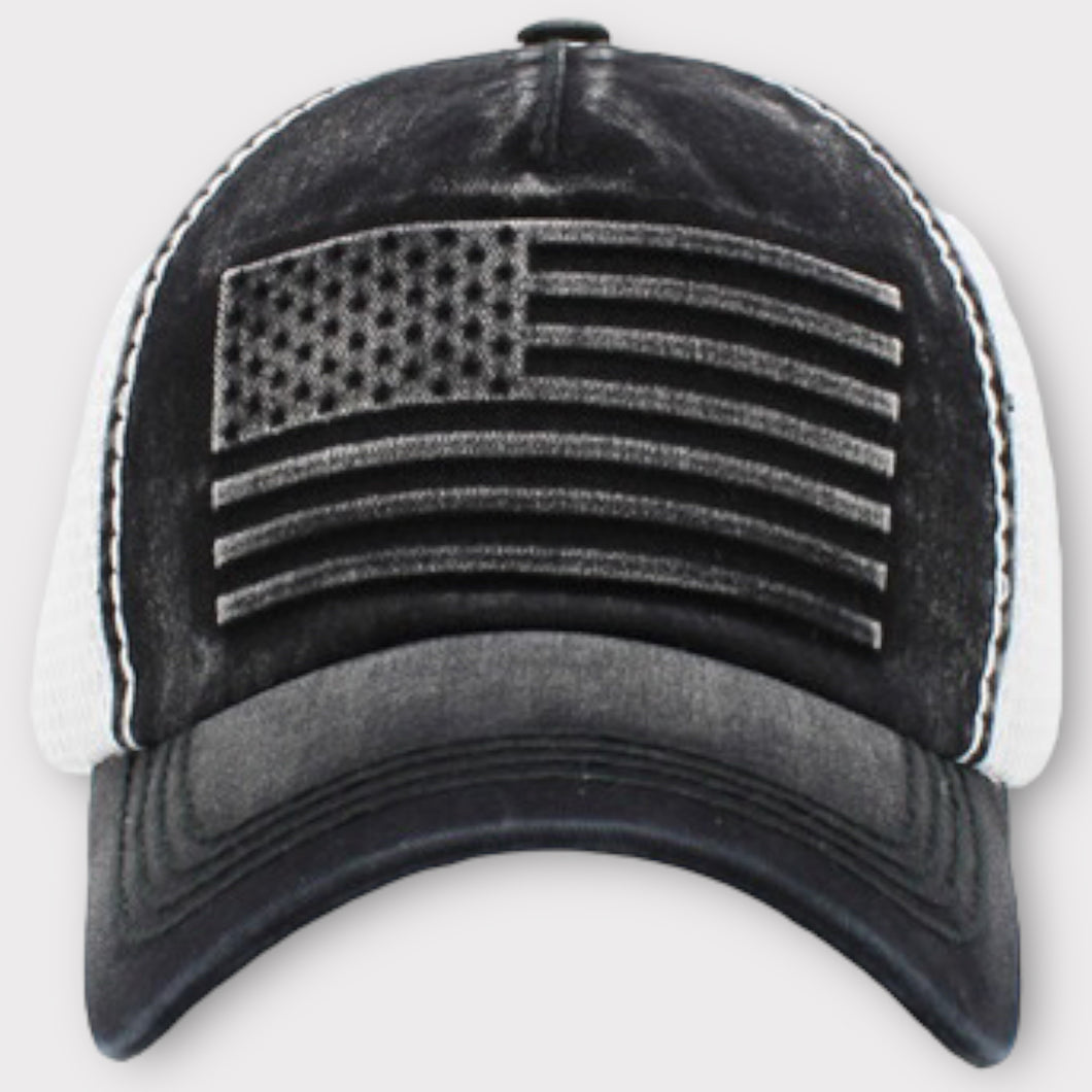 American Flag Mesh Baseball Cap