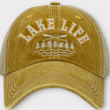 Load image into Gallery viewer, Puff Embroidery, Lake Life Mesh Trucker Hat, Multiple Hat Colors